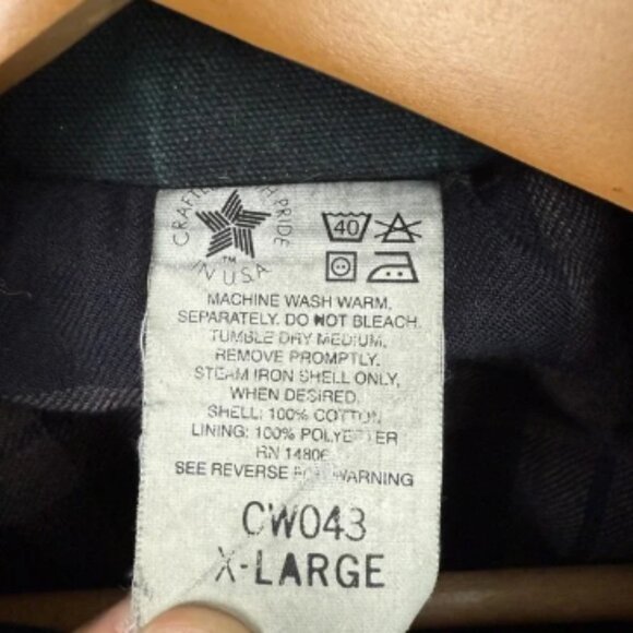 Vintage Carhartt Jacket Mens XL Green Canvas Cape Duster Lined Chore Coat USA - Picture 7 of 14